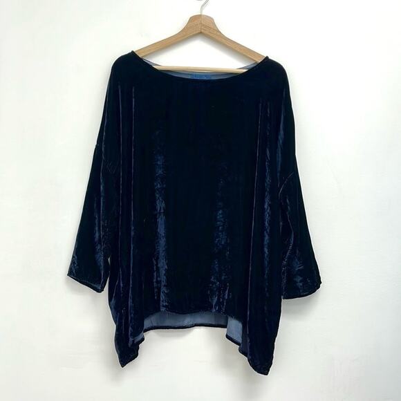 CP Shades Sibella Velvet Oversized Boxy Boho Silk-Blend Tunic Top - Small - Picture 1 of 11